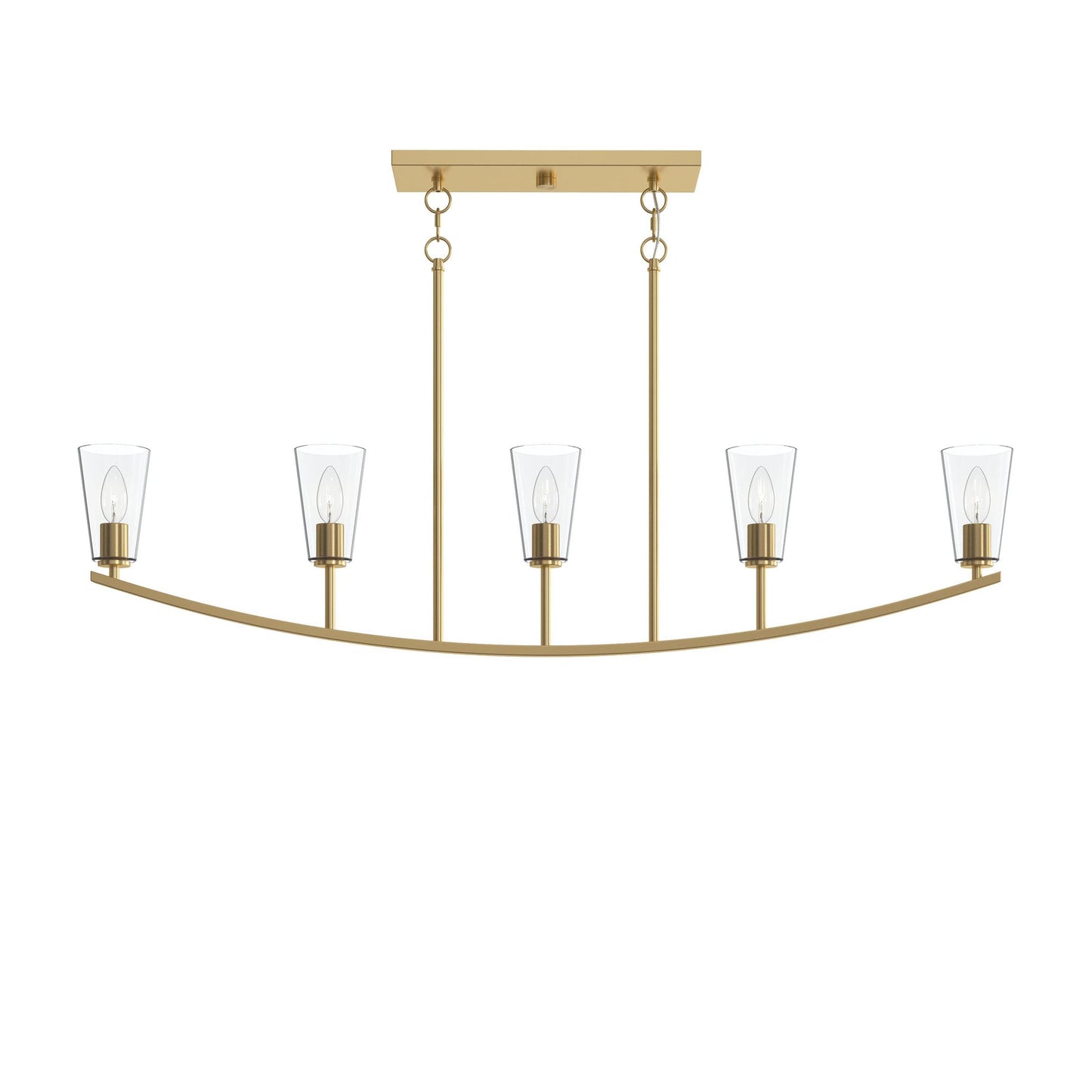 Progress Lighting P400456-191 Jheni Brushed Gold Linear Chandelier - View 9