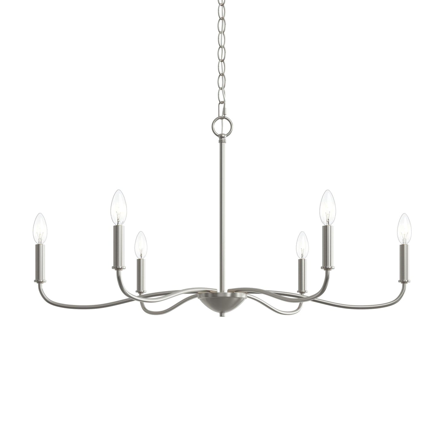 Progress Lighting P400463-009 Ilia Brushed Nickel Chandelier image 9