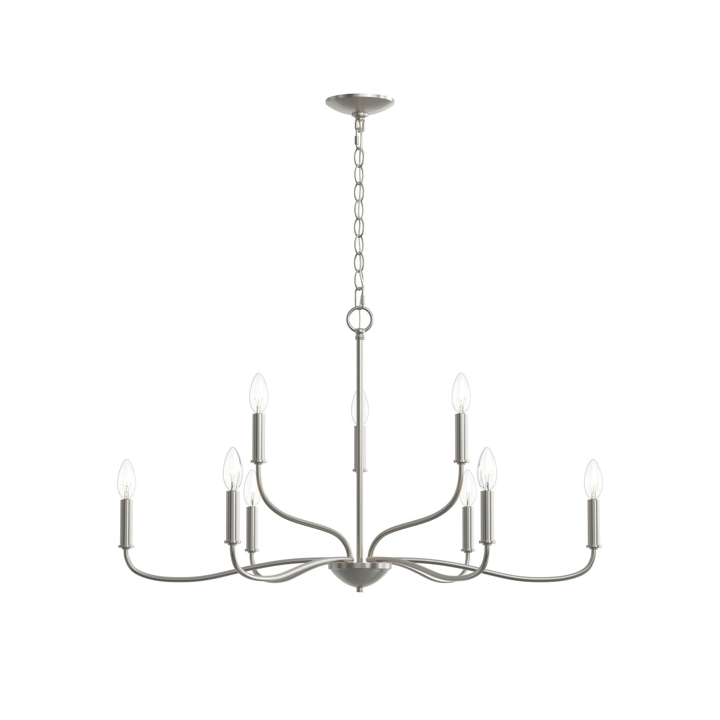 Progress Lighting P400465-009 Ilia 9-Light Brushed Nickel Chandelier - Additional View
