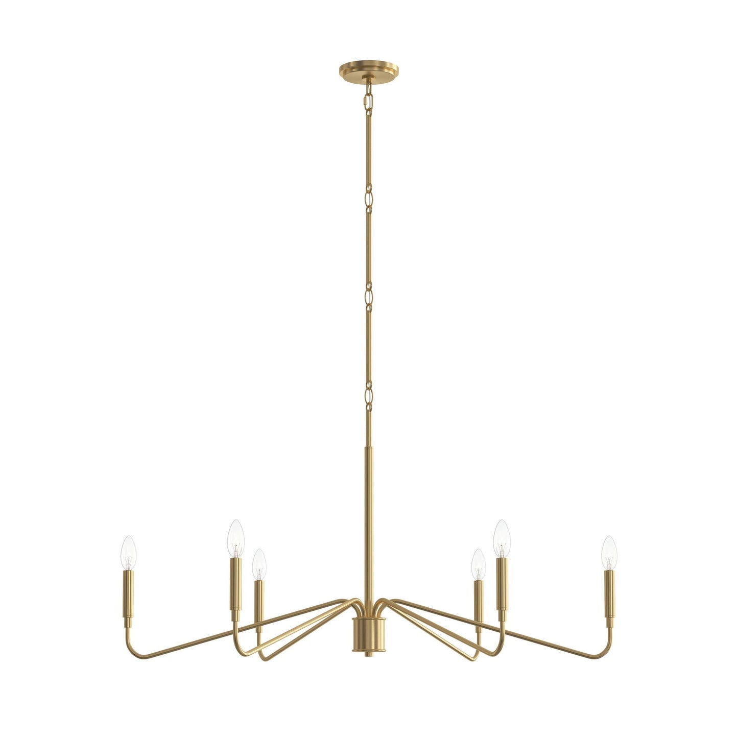 Progress Lighting P400472-191 Pilar Brushed Gold Chandelier