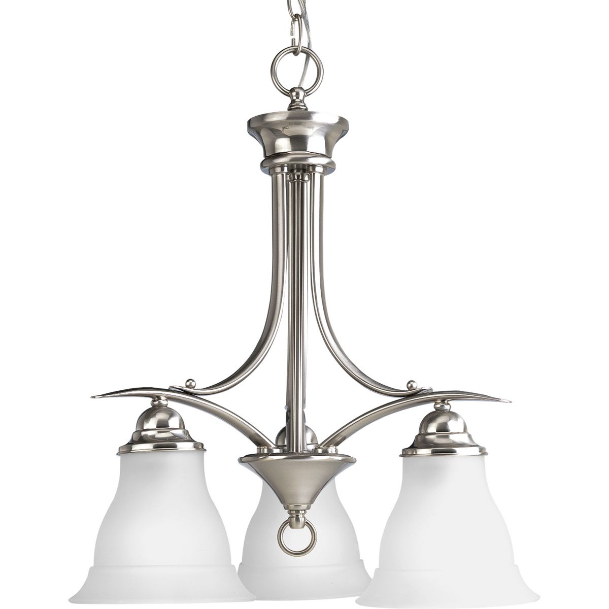 Progress Lighting P4324-09 Trinity 3 Light Brushed Nickel Chandelier Ceiling Light