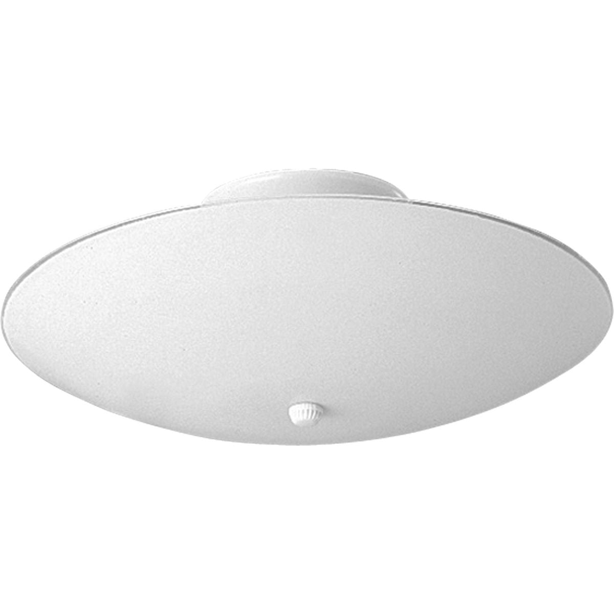 Progress Lighting P4610-30 Round Glass 3 light white close to ceiling light