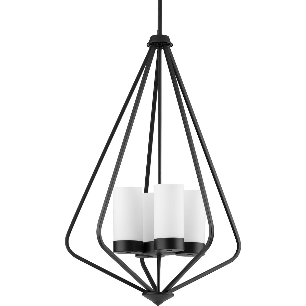 Progress Lighting P500305-031 Elevate 4 light matte black pendant ceiling light
