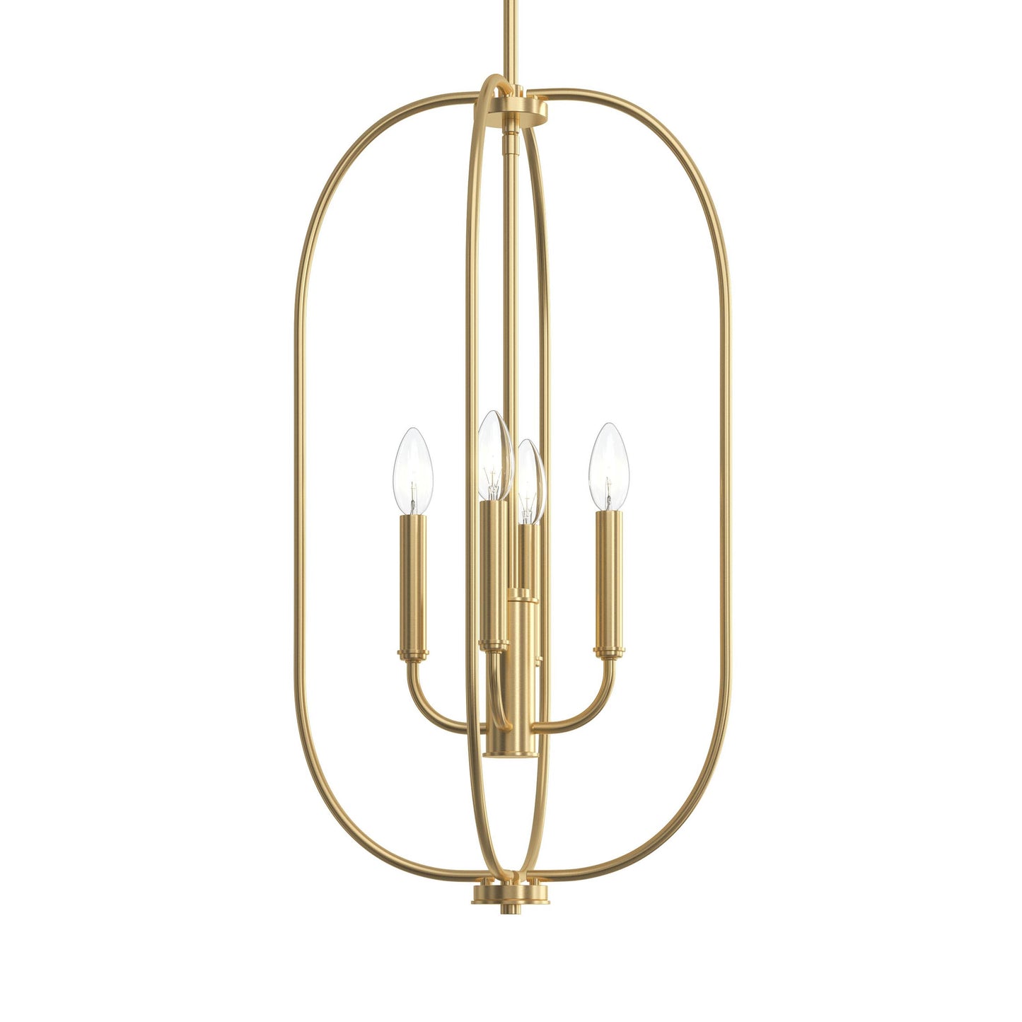 Progress Lighting P500510-191 Reines 4 Light Brushed Gold Foyer Pendant - image 10