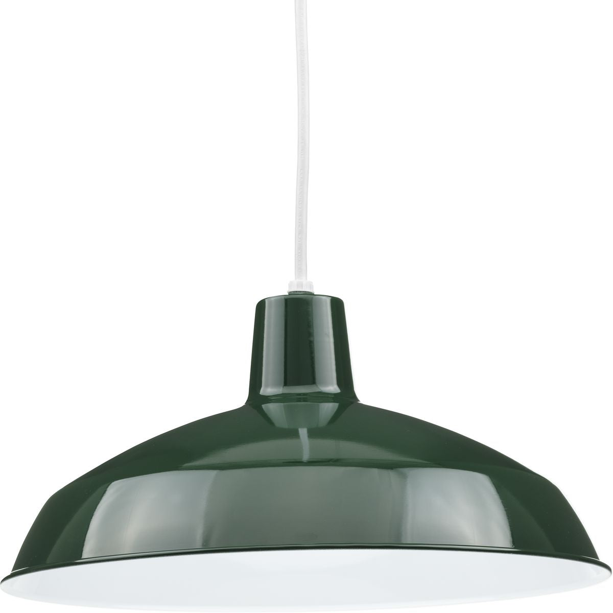 Progress Lighting P5094-45 Metal Shade 1 Light Dark Green Pendant Light