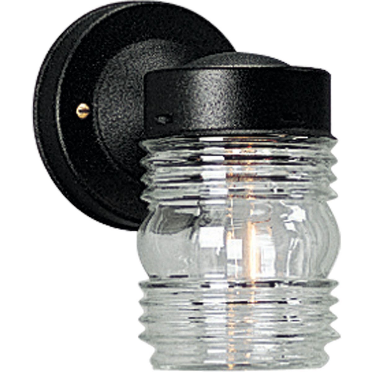 Progress Lighting P5602-31 Utility Lantern 1 Light Textured Black Wall Lantern
