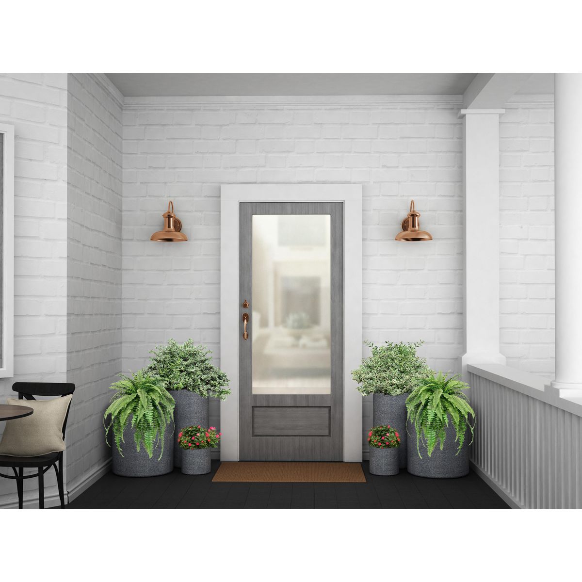 Progress Lighting P5723-14 Brookside copper wall lantern lifestyle view