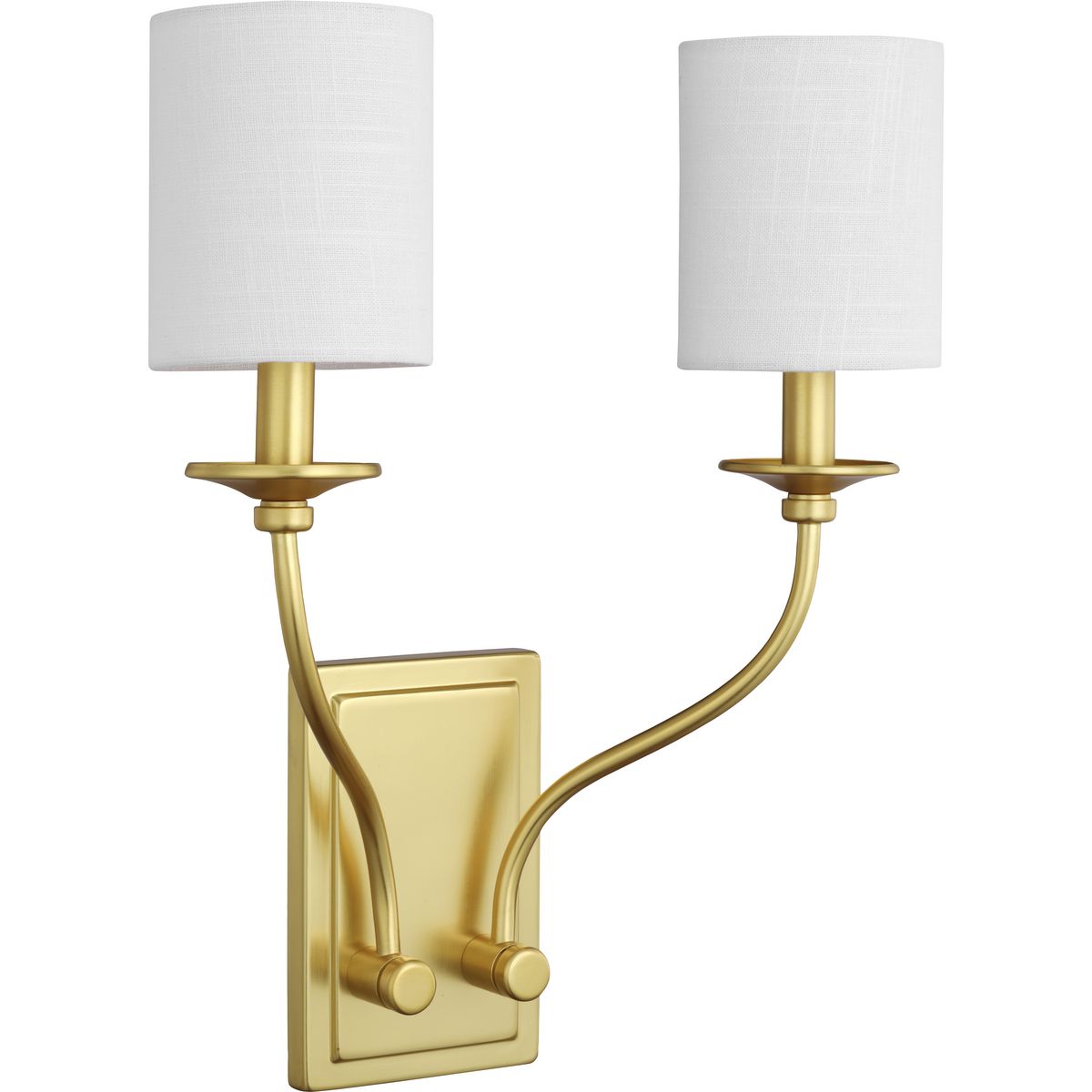 Progress Lighting P710019-012 Bonita 2 Light Satin Brass Wall Sconce