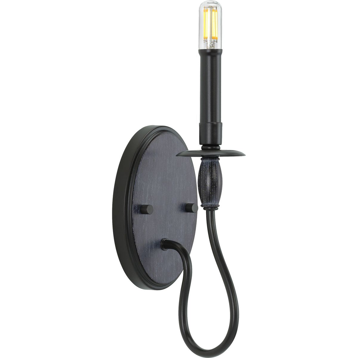 Progress Lighting P710074-031 Durrell 1 Light Matte Black Wall Bracket