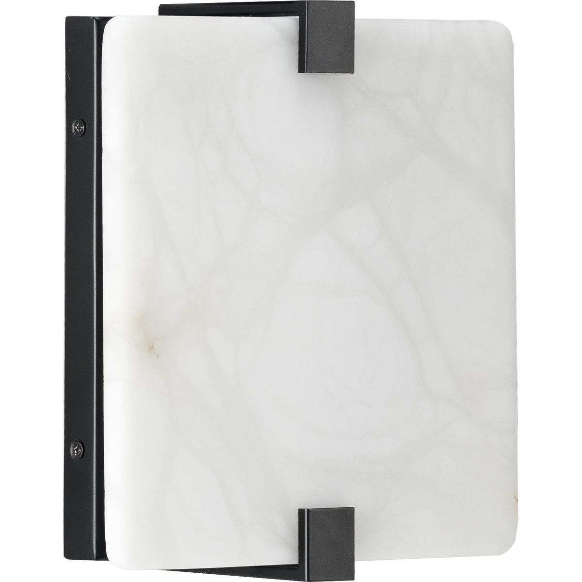 Progress Lighting P710081-031-30 LED Alabaster Stone 1 Light Matte Black ADA Wall Sconce