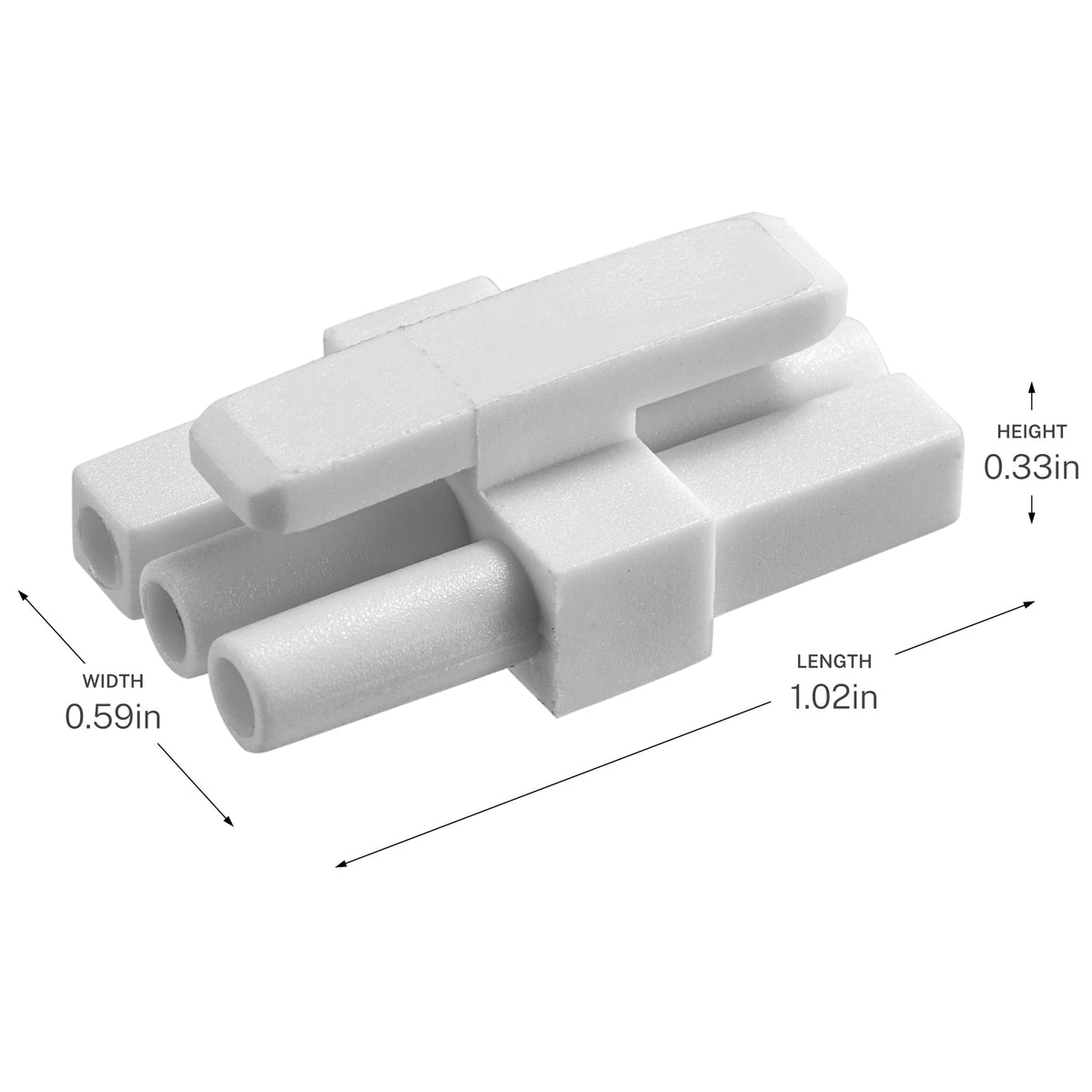 Progress Lighting P860068-030 Arza Inline Connector 2-Pack Dimensions - Length 1.02in Width 0.59in Height 0.33in