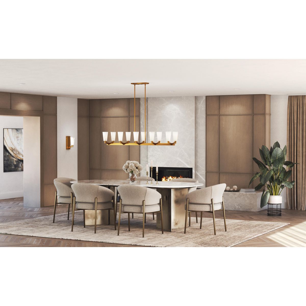 Progress Lighting P710138-109 Tosca Collection Wall Bracket - Dining Room Lifestyle