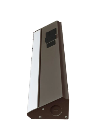 Westgate PSAL-18-2R-MCT5-BR 18 Inches Angled Power LED Strip & Undercabinet Light with Power Receptacle, 2700K/3000K/3500K/4000K/5000K, 600LM