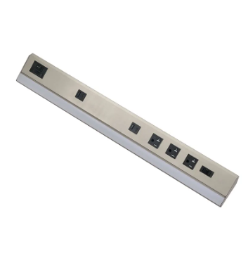 Westgate PSAL-30-3R-MCT5-BN 30 Inches Angled Power LED Strip & Undercabinet Light with Power Receptacle, 2700K/3000K/3500K/4000K/5000K, 900LM