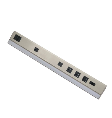 Westgate PSAL-42-4R-MCT5-BN 42 Inches Angled Power LED Strip & Undercabinet Light with Power Receptacle, 2700K/3000K/3500K/4000K/5000K, 1275LM