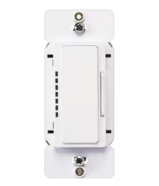 Eiko PSC-DM-WS-100-BLE-SR Single Gang Single Button Wall Controller, Voltage 120-277V, White