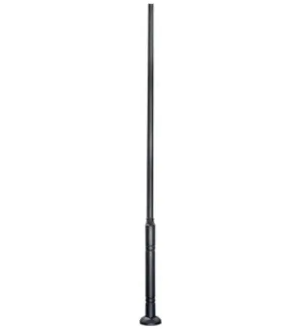 Dabmar Lighting PT-15BASE-B 15-ft Steel Surface Mount Pole, Black Finish