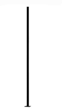Dabmar Lighting PT-20SQ-B Steel 20' Surface Mount 4" X 4" Square Pole, Black Finish