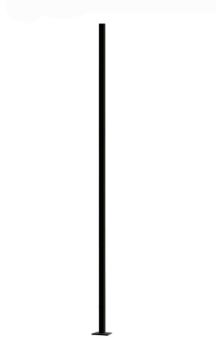 Dabmar Lighting PT-20SQ-BZ Steel 20' Surface Mount 4" X 4" Square Pole, Bronze Finish