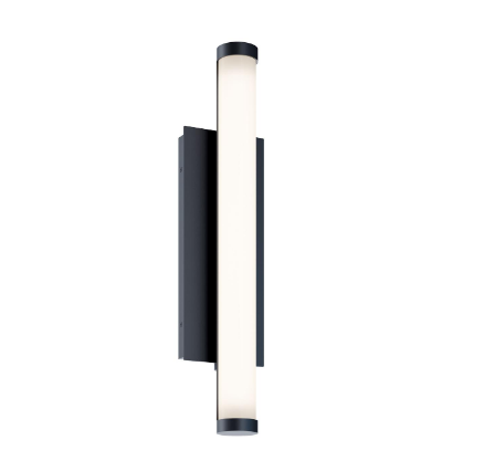 AFX Lighting PTHW0624LAJUDBK Path 24 Inch LED Outdoor Wall Sconce Light, 120-277V, Watt 25W, Selectable 5CCT, Black Finish