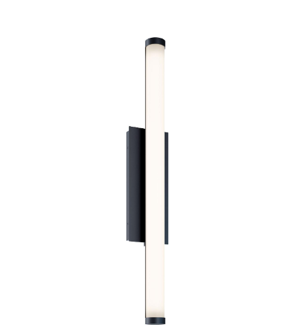 AFX Lighting PTHW0636LAJUDBK-BB Path 36 Inch LED Outdoor Wall Sconce Light, 120-277V, Watt 30W, Selectable 5CCT, Black Finish, with Battery Backup