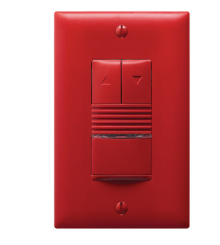 Wattstopper PW-311-R PIR Wall Switch Occupancy Sensor, Dimming 0-10V, Voltage 120/277V, Red