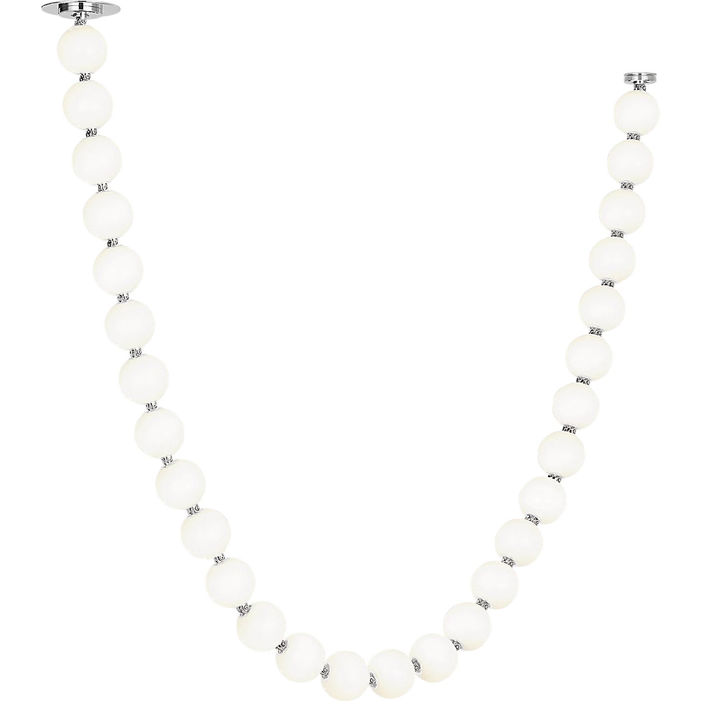 Visual Comfort Architectural SLCH23327NR-277 Modern 84" Perle Milk Glass LED Remote Mount Driver Chandelier Ceiling Light - 277V - CCT: 2700K - Finish: Polished Nickel