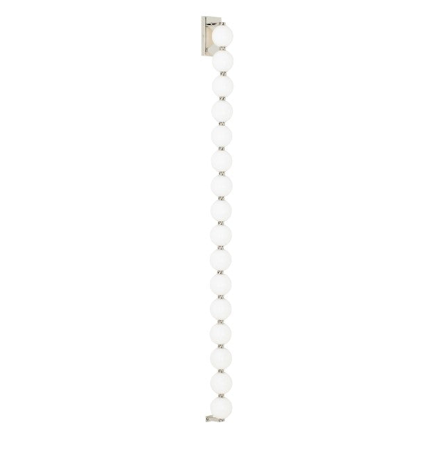Visual Comfort Architectural SLWS23230N Modern 53" Perle Milk Glass LED Wall Sconce Light - 120V-277V - CCT: 3000K - Finish: Polished Nickel