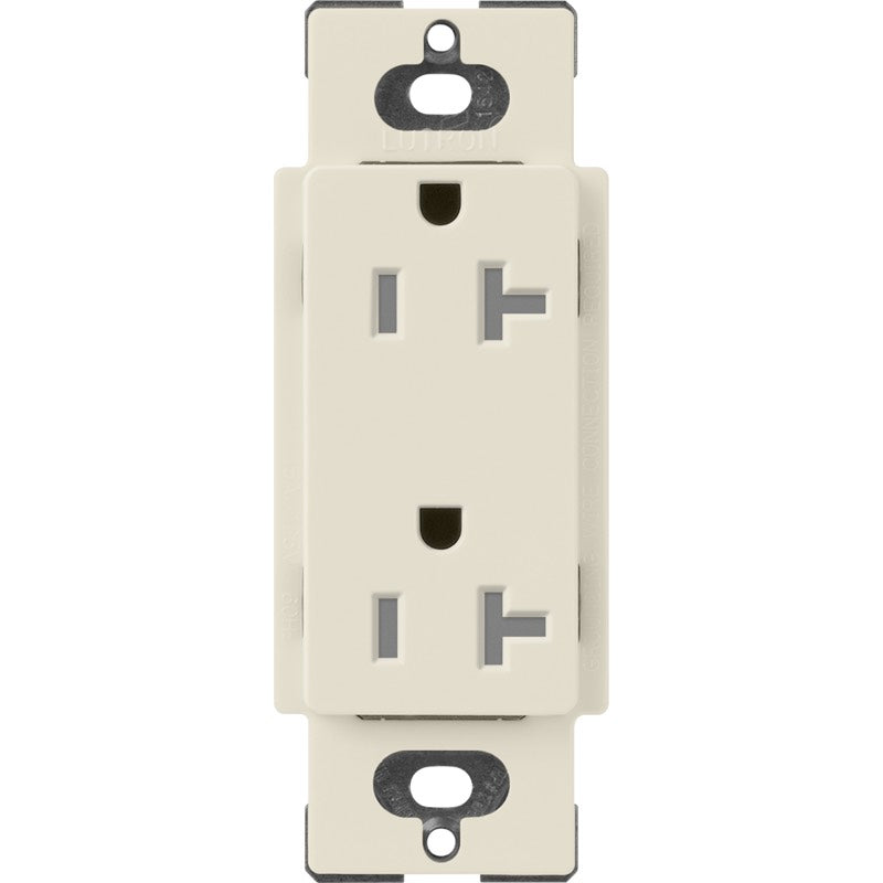 Lutron SCRS-20-TR-PM Claro 20A 125V Tamper Resistant Duplex Receptacle, Pumice Finish