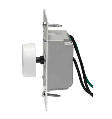 Wattstopper R600PW 600W RFI Rotary Dimmer, Preset, White Finish