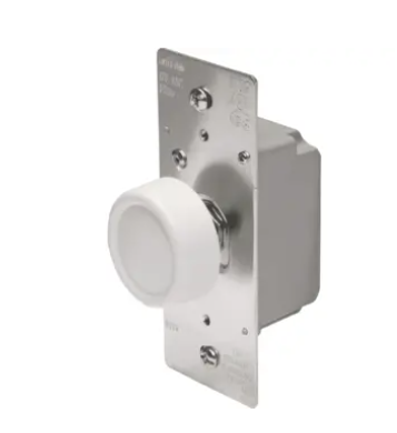 Wattstopper R603PW RFI Rotary Dimmer, Preset, 3-Way, White