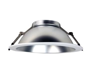 MaxLite RADR-10MWTA Recessed Architectural Downlight Reflector, 10 Inch Round, Matte Silver Reflector, White Trim, TAA