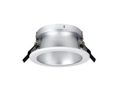 MaxLite RADR-4MWTA Recessed Architectural Downlight Reflector, 4 Inch Round, Matte Silver Reflector, White Trim, TAA