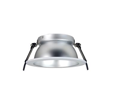 MaxLite RADR-6MWTA Recessed Architectural Downlight Reflector, 6 Inch Round, Matte Silver Reflector, White Trim, TAA