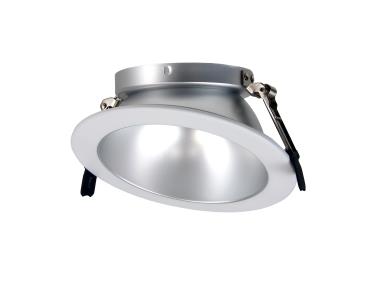 MaxLite RADW-6MWTA Recessed Architectural Downlight Reflector, 6 Inch Round Wall Washer, Matte Silver Reflector, White Trim, TAA