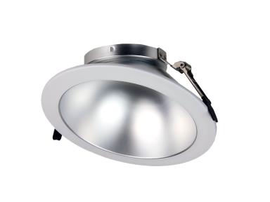 Maxlite RADW-8MWTA Recessed Architectural Downlight Reflector - 8" Round Wall Washer - Matte Silver Reflector - White Trim - TAA