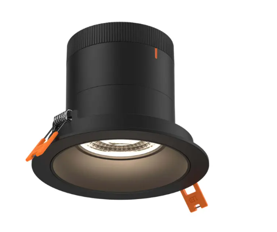 Dals Lighting RC03-CC-20-RGBK-TBK Versa 3" LED Recessed Downlight - 8 | 10 | 12W - CCT Selectable - 1,000 Lumens - 20° Beam Angle - 120-347V - Black Reflector / Black Trim