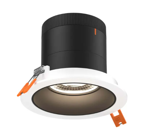 Dals Lighting RC03-CC-20-RGBK-TWH Versa 3" LED Recessed Downlight - 8 | 10 | 12W - CCT Selectable - 1,000 Lumens - 20° Beam Angle - 120-347V - Black Reflector / White Trim
