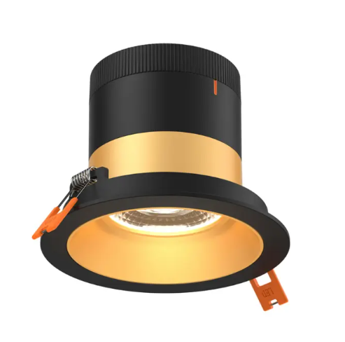 Dals Lighting RC03-CC-20-RGGD-TBK Versa 3" LED Recessed Downlight - 8 | 10 | 12W - CCT Selectable - 1,000 Lumens - 20° Beam Angle - 120-347V - Gold Reflector / Black Trim