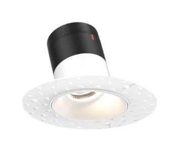 Dals Lighting RC03-CC-20-SLWH-TL 3 Inch Modular Downlight, 5CCT, 20 degree Beam Angle, Sloped Ceiling, White Finish, Trimless
