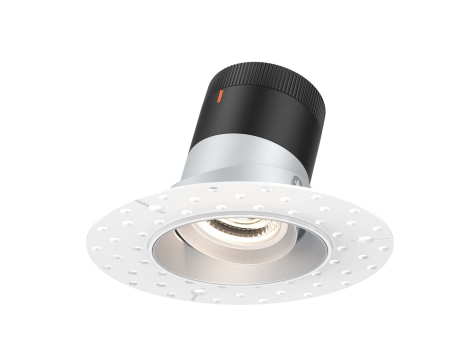 Dals Lighting RC03-CC-35-GMBAZ-TWH 3 Inch Modular Downlight, 5CCT, 35 degree Beam Angle, Gimbal Black Reflector Alzak Finish, White Trim