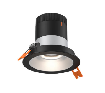 Dals Lighting RC03-CC-35-RGAZ-TBK 3 Inch Modular Downlight, 5CCT, 35 degree Beam Angle, Regressed, Alzak Finish, Black Trim