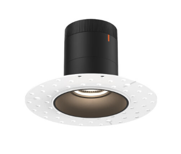 Dals Lighting RC03-CC-35-RGBK-TL 3 Inch Modular Downlight, 5CCT, 35 degree Beam Angle, Regressed, Black, Trimless