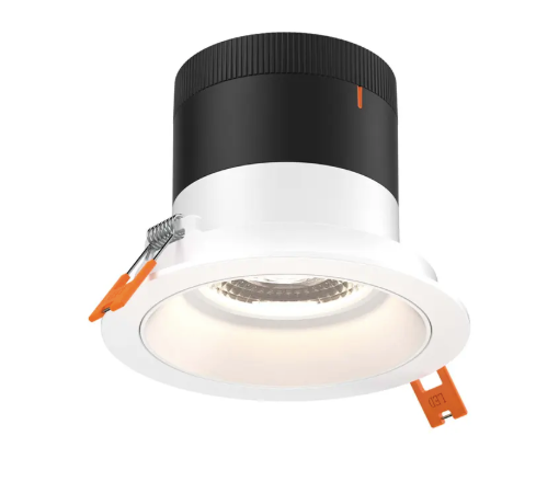 Dals Lighting RC03-CC-35-RGWH-TWH Versa 3" LED Recessed Downlight, Selectable Wattage 8W,10W,12W, Multi-Color Temperature, 1,000 Lumens, 35° Beam Angle, Voltage 120-347V, White Reflector with White Trim