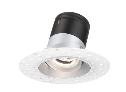 Dals Lighting RC03-CC-60-GMBAZ-TL 3 Inch Modular Downlight, 5CCT, 60 degree Beam Angle, Gimbal Black Reflector Alzak Finish, Trimless