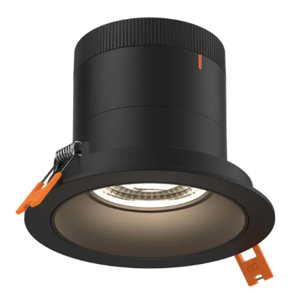 Dals Lighting RC04-CC-20-RGBK-TBK Versa 4" LED Recessed Downlight, Selectable Wattage 16W, 20W, 24W, Multi-Color Temperature, 2,200 Lumens, 20° Beam Angle, Voltage 120-347V, Black Reflector / Black Trim