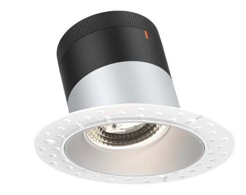 Dals Lighting RC04-CC-20-SLAZ-TL 4" LED Sloped Recessed Downlight, Selectable Wattage 16W, 20W, 24W, Multi-Color Temperature, 2,200 Lumens, 20° Beam Angle, Voltage 120-347V, Alzak Reflector / Trimless