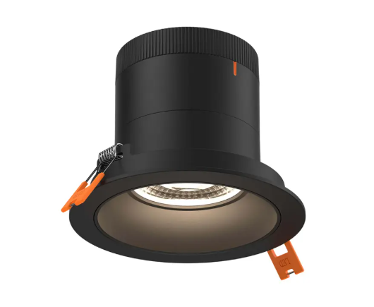 Dals Lighting RC04-CC-35-RGBK-TBK Versa 4" LED Recessed Modular Downlight, Selectable Wattage, Multi-Color Temperature, Lumens 2200 lm, 35° Beam Angle, Voltage 120-347V, Black Reflector / Black Trim