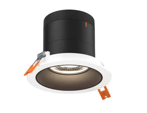 Dals Lighting RC04-CC-35-RGBK-TWH Versa 4" LED Recessed Modular Downlight, Selectable Wattage, Multi-Color Temperature, Lumens 2200 lm, 35° Beam Angle, Voltage 120-347V, Black Reflector / White Trim