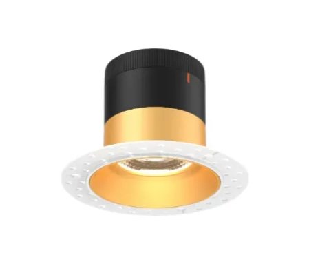 Dals Lighting RC04-CC-35-RGGD-TL Versa 4" LED Modular Recessed Downlight, Selectable Wattage, Multi-Color Temperature, Lumens 2200 lm, 35° Beam Angle, Voltage 120-347V, Gold Reflector / Trimless